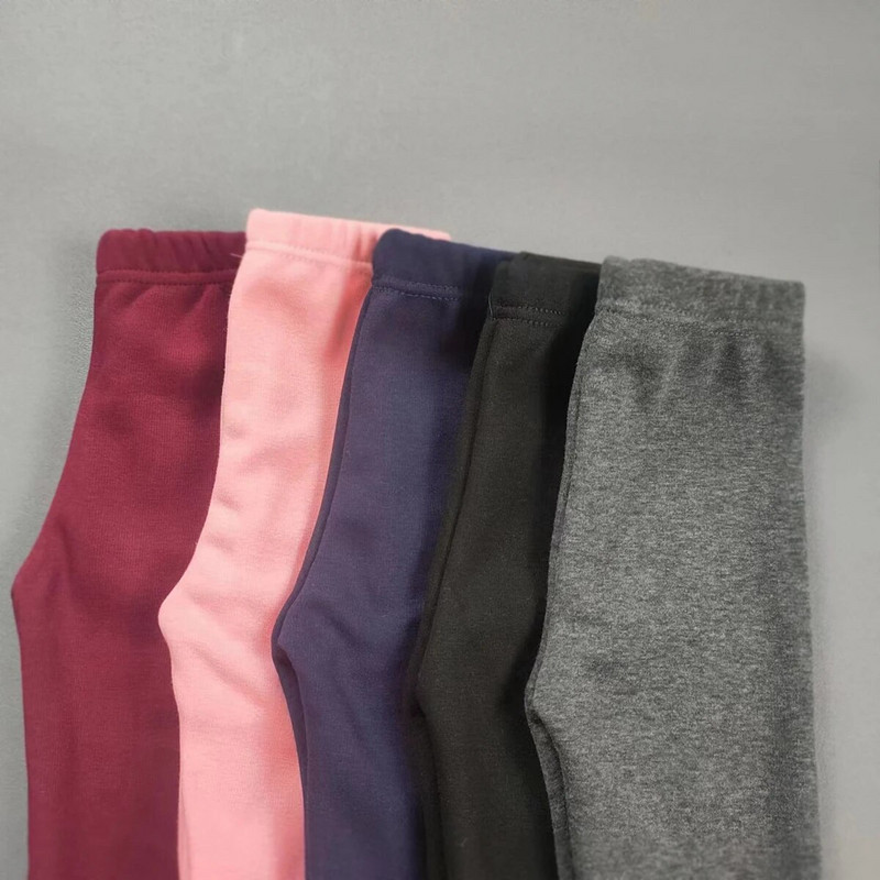 Detské nohavice, dievčenské úzke a teplé legíny, zamatové zahustené ružové tmavošedé čierne oblečenie, chlapčenské ceruzkové nohavice s úzkou nohou