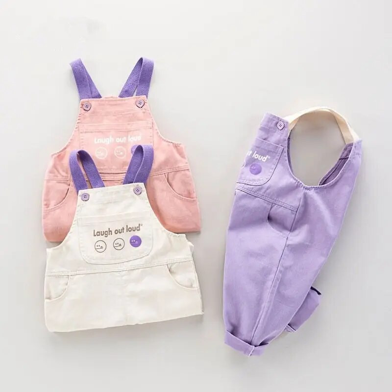 2022 Kisfiú Lányok Aranyos Rajzfilm Zseb Overall Nadrág Tavasz Ősz Gyerekek Alkalmi Kényelmes Nadrág Hercegnő Ruhák