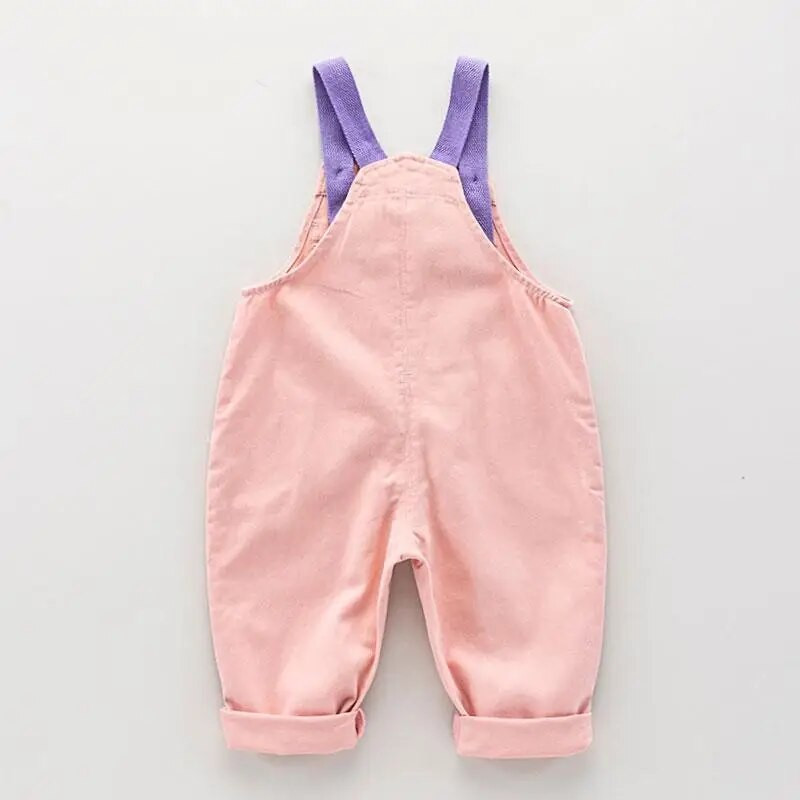 2022 Kisfiú Lányok Aranyos Rajzfilm Zseb Overall Nadrág Tavasz Ősz Gyerekek Alkalmi Kényelmes Nadrág Hercegnő Ruhák