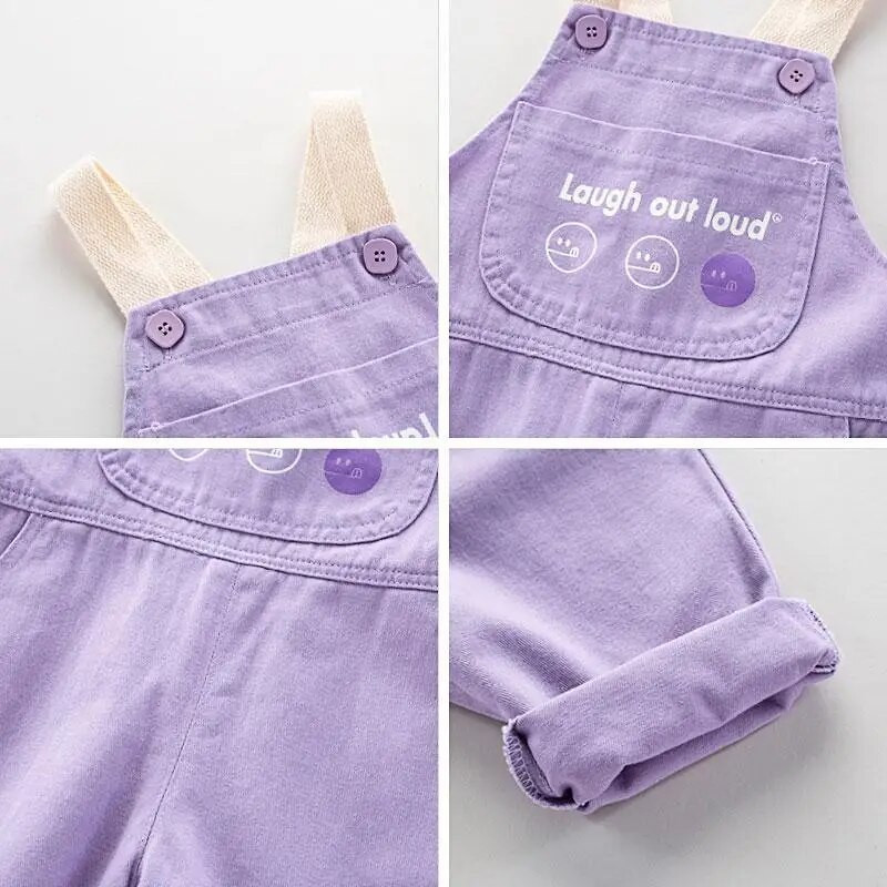 2022 Kisfiú Lányok Aranyos Rajzfilm Zseb Overall Nadrág Tavasz Ősz Gyerekek Alkalmi Kényelmes Nadrág Hercegnő Ruhák