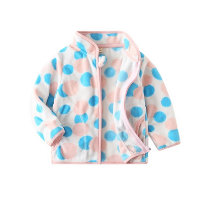 Zeebread Nové Chlapčenské Dievčenské Flísové Bundy Zips Zvieracia Potlač Plus Zamatová Flísová Detská Bunda s Golierom