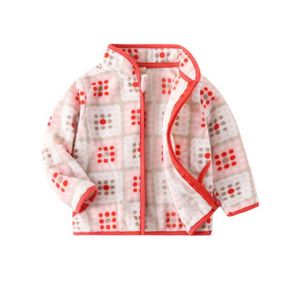 Zeebread Nové Chlapčenské Dievčenské Flísové Bundy Zips Zvieracia Potlač Plus Zamatová Flísová Detská Bunda s Golierom