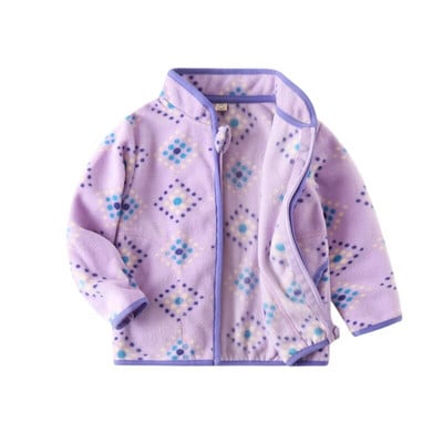 Zeebread Nové Chlapčenské Dievčenské Flísové Bundy Zips Zvieracia Potlač Plus Zamatová Flísová Detská Bunda s Golierom