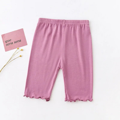 Ljetne hlače za djevojčice Tajice Modalni pamučni donji dio do koljena Hlače srednje dužine Jednobojne tajice s volanima za dječju odjeću 3-10 godina