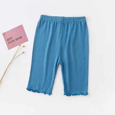 Ljetne hlače za djevojčice Tajice Modalni pamučni donji dio do koljena Hlače srednje dužine Jednobojne tajice s volanima za dječju odjeću 3-10 godina