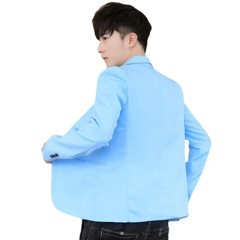 HOO 2024 vabaaja bleiser meestele noortele ühevärviline ilus sügisene uus õhuke bleiser jakk