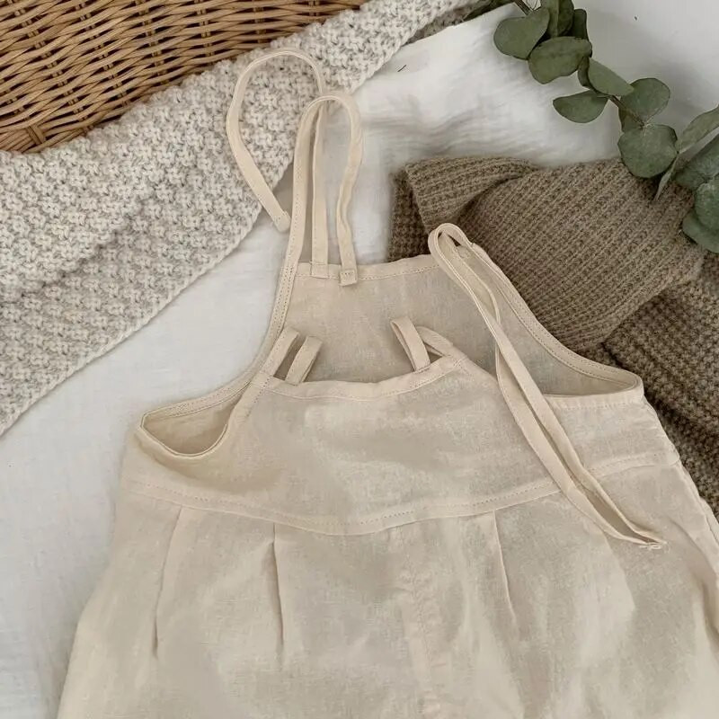 Letné dievčenské overaly 2022, elegantné, s výšivkou a kvetmi, bavlnené, pohodlné, detské, ležérne oblečenie