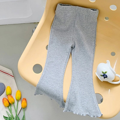 Jesenné detské dievčenské nohavice cukríkových farieb Detské oblečenie Legíny Nohavice Detské dievčenské nohavice so zvonovým dnom Pletené nohavice pre bábätká