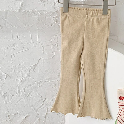 Jesenné detské dievčenské nohavice cukríkových farieb Detské oblečenie Legíny Nohavice Detské dievčenské nohavice so zvonovým dnom Pletené nohavice pre bábätká