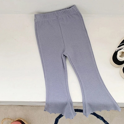 Jesenné detské dievčenské nohavice cukríkových farieb Detské oblečenie Legíny Nohavice Detské dievčenské nohavice so zvonovým dnom Pletené nohavice pre bábätká