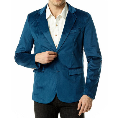 Ανδρικό σακάκι επαγγελματικό σακάκι με κουμπιά με λεπτή εφαρμογή με λαιμόκοψη V με λαιμόκοψη