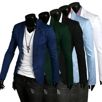 Ανδρικό νυφικό ανδρικό κουμπί μόδας Blazers Slim Fit Κοστούμια Ανδρική στολή Επαγγελματική επίσημη Κλασική dropshipping top coat