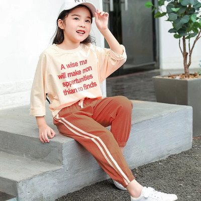 Vaikiškos kelnės Medvilninės Lininės vaikiškos kelnės Vasarinės kelnės nuo uodų berniukams Mergaitėms Saldainių Spalva Kvėpuojanti Mada Laisvalaikio Ilgos