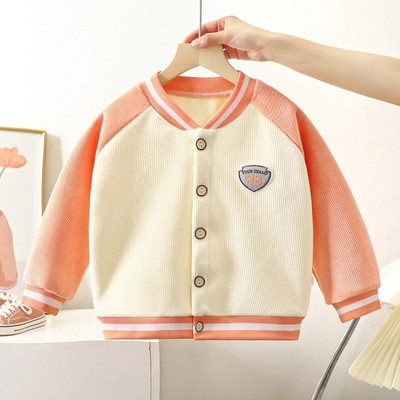 Jachetă pentru copii de primăvară, toamnă, în aer liber, fleece, pentru copii, cardigan, haine noi, jachete de baseball rezistente la vânt, haine pentru îmbrăcăminte pentru copii