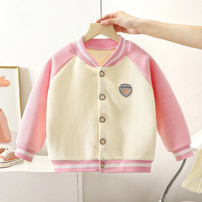 Jachetă pentru copii de primăvară, toamnă, în aer liber, fleece, pentru copii, cardigan, haine noi, jachete de baseball rezistente la vânt, haine pentru îmbrăcăminte pentru copii