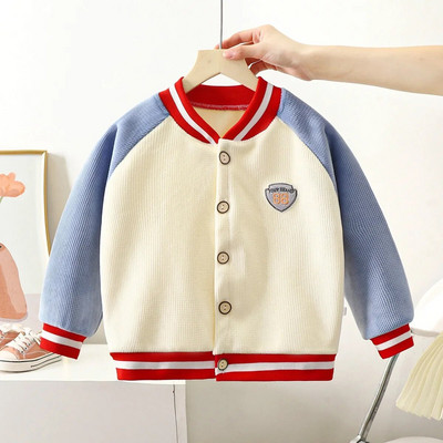 Jachetă pentru copii de primăvară, toamnă, în aer liber, fleece, pentru copii, cardigan, haine noi, jachete de baseball rezistente la vânt, haine pentru îmbrăcăminte pentru copii
