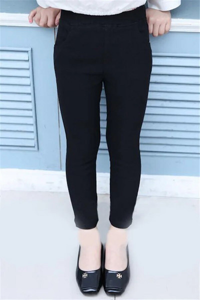 Nové jesenné detské oblečenie, horúce dievčenské rifle, úzke detské nohavice, detské ležérne dlhé nohavice, batoľacie dievčenské nohavice