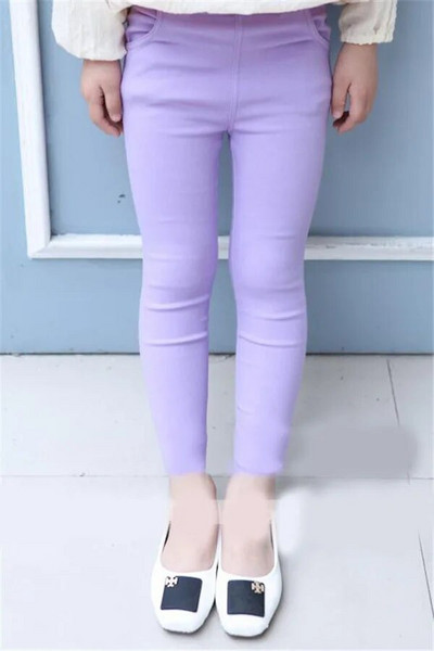 Nové jesenné detské oblečenie, horúce dievčenské rifle, úzke detské nohavice, detské ležérne dlhé nohavice, batoľacie dievčenské nohavice