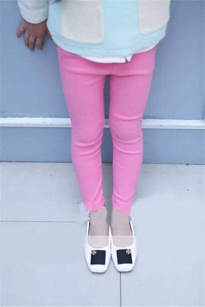 Nové jesenné detské oblečenie, horúce dievčenské rifle, úzke detské nohavice, detské ležérne dlhé nohavice, batoľacie dievčenské nohavice