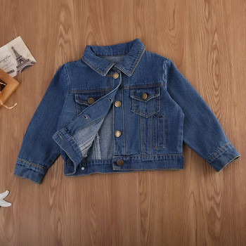 PUDCOCO Toddler Kids Girls Denim Jean Fall Jacket Coat Outwear Tops Outwear 1-6Y Поддръжка на едро