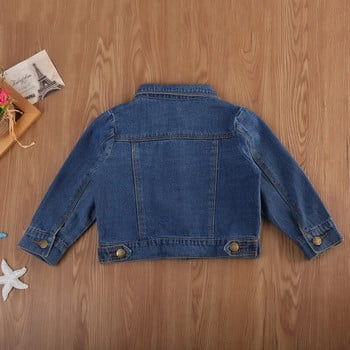 PUDCOCO Toddler Kids Girls Denim Jean Fall Jacket Coat Outwear Tops Outwear 1-6Y Поддръжка на едро