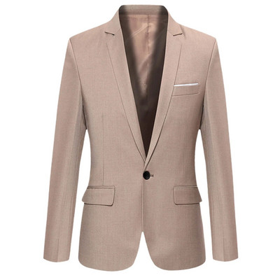 Blazer simplu ocazional Jachetă de costum confortabilă cu revere subțire Blazer de culoare pură, subțire