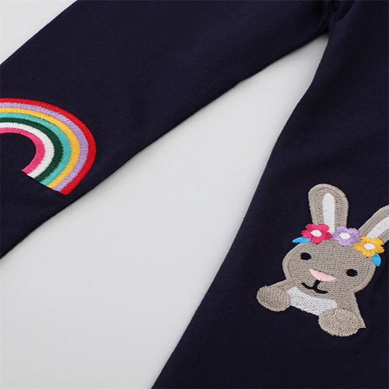 Detské legíny Jumping Meters, nové s príchuťou zajačika, najpredávanejšie detské úzke nohavice, nohavice s dlhým rukávom, detské oblečenie