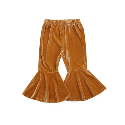 Primăvară Toamnă Fete Pantaloni casual din catifea Copii mici Bebeluși Fete Culoare uni Pantaloni cu picioare largi Pantaloni cu picioare 1-6A
