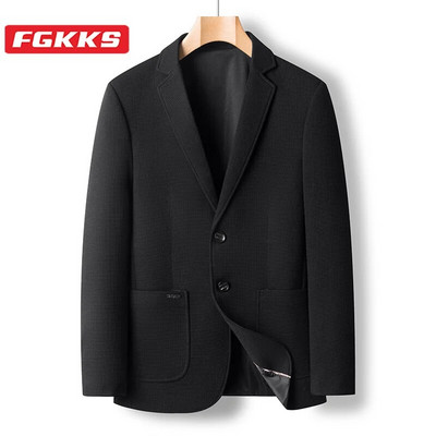 FGKKS 2023 Leisure Blazers Suit Ανδρική Κορεατική Έκδοση Slim-Fit Business Coat Υψηλής ποιότητας σχεδίαση Trend Ανδρικό κοστούμι