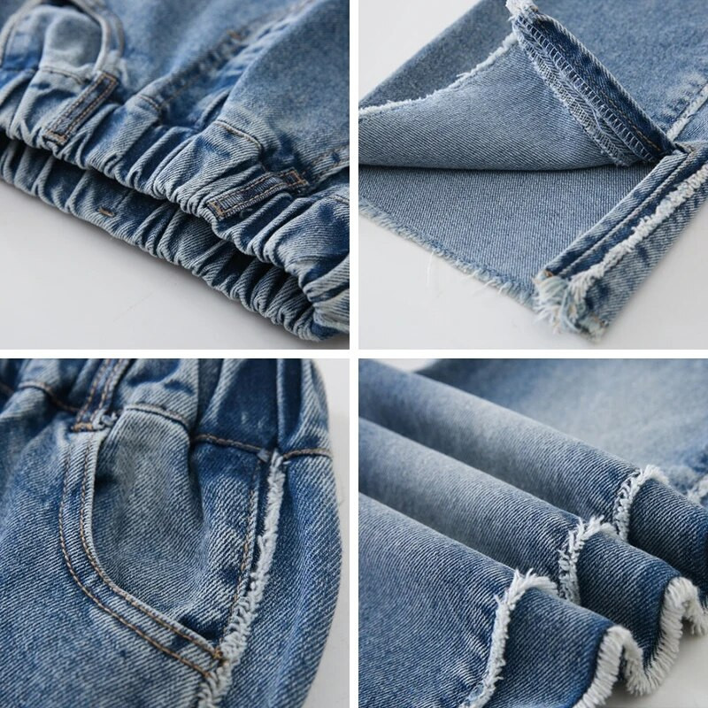 2023 Nouă Modă Adolescentă Denim Pantaloni Largi Pantaloni Copii Primăvară Toamnă Blugi Fete 5 6 8 10 12 14 Ani Haine pentru copii