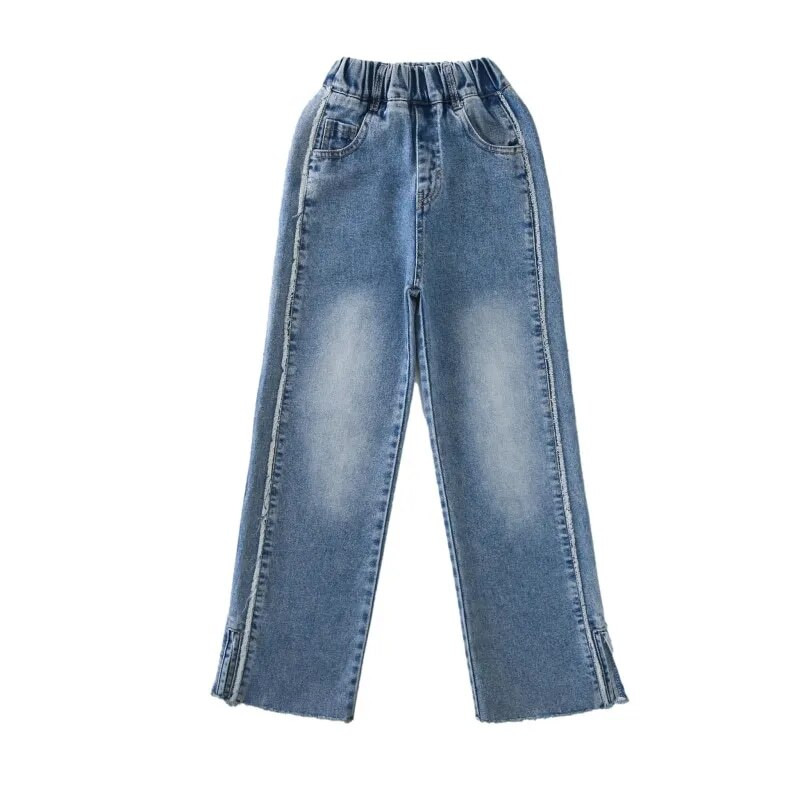 2023 Nouă Modă Adolescentă Denim Pantaloni Largi Pantaloni Copii Primăvară Toamnă Blugi Fete 5 6 8 10 12 14 Ani Haine pentru copii