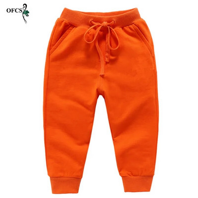 Nouă vânzare cu amănuntul Pantaloni din bumbac uni Băieți Fete Pantaloni sport casual Jogging Enfant Garcon Copii Pantaloni copii Unisex 2-10 ani