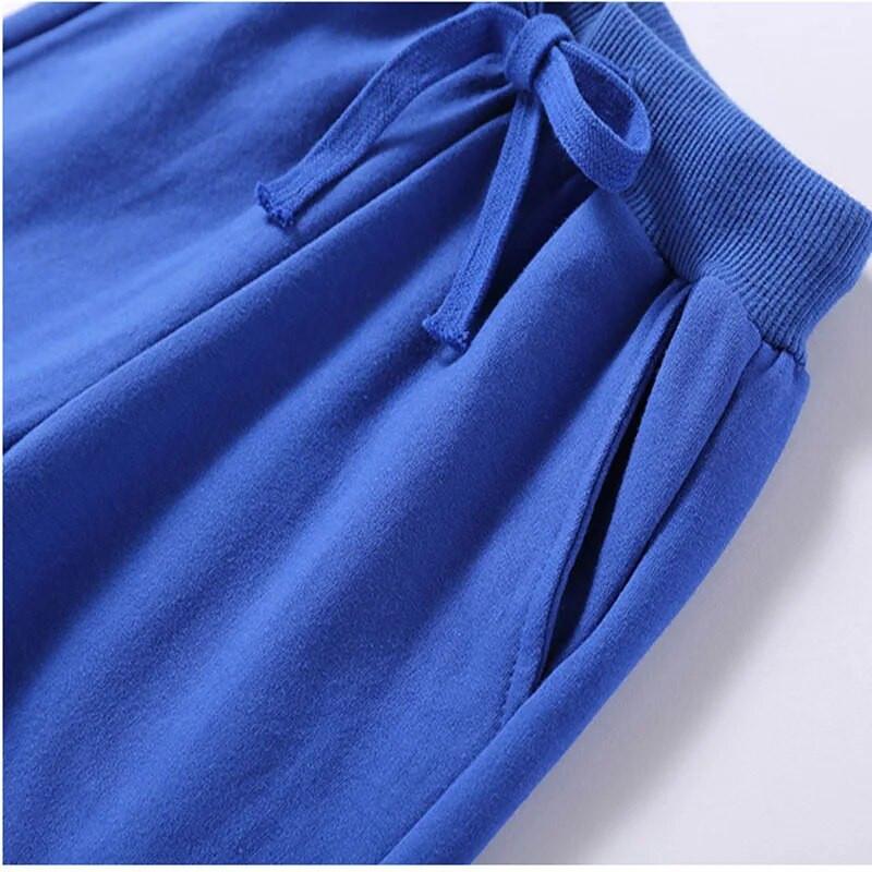 Nouă vânzare cu amănuntul Pantaloni din bumbac uni Băieți Fete Pantaloni sport casual Jogging Enfant Garcon Copii Pantaloni copii Unisex 2-10 ani