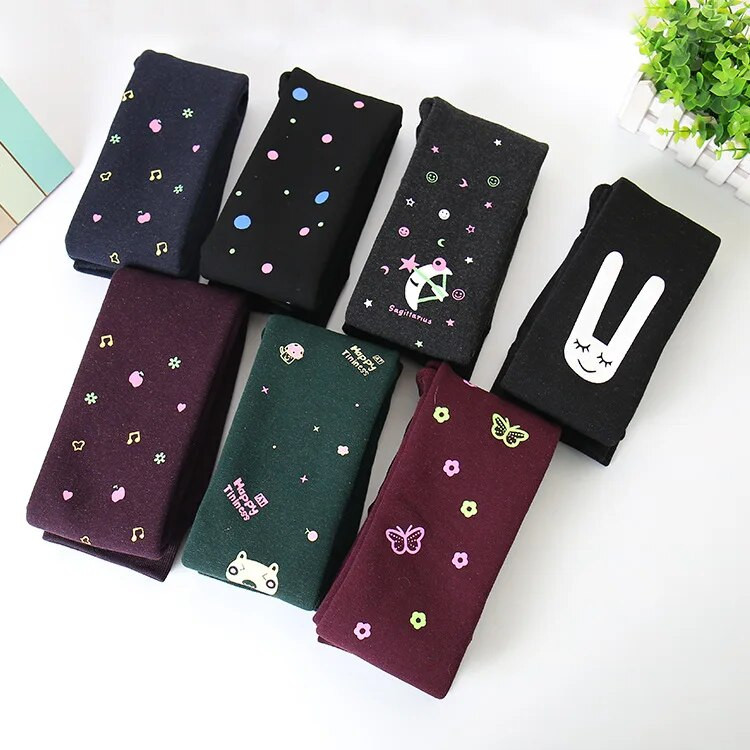 Moda fete jambiere calde copii fetiță haine desene animate pantaloni de iarnă jambiere calde pentru fete pantaloni noi 2-12 ani