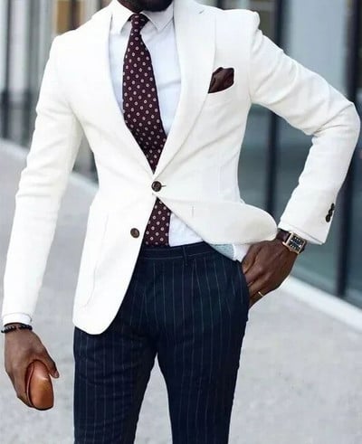 Blazer pentru bărbați, nou, de înaltă calitate, în stil britanic, de modă, jachetă slim fit pentru afaceri, ocazional, pentru bărbați, de culoare solidă, blazer masculin