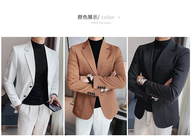 Fashion Boutique vyrų verslo laisvalaikio švarkas, plonas švarkas, juoda balta vakarėlio suknelė, vestuvinio kostiumo viršus M-3XL kostiumas