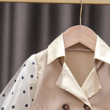 Βρεφικά ρούχα Κοριτσίστικα παλτό με ζώνη Παιδικό μπουφάν Παιδικό ανοιξιάτικο φθινόπωρο Κορεάτικο στυλ Χαριτωμένο ανεμοθραύστη για κοριτσάκια Trench