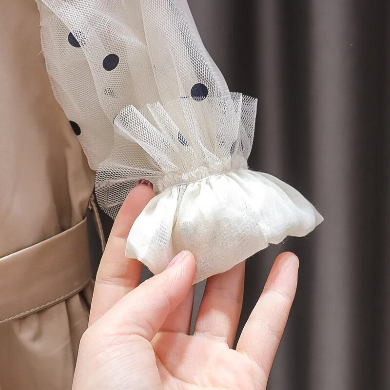 Îmbrăcăminte pentru bebeluși Palton pentru fete cu centură Jachetă pentru copii, primăvară, toamnă, stil coreean, trench drăguț pentru fetițe.