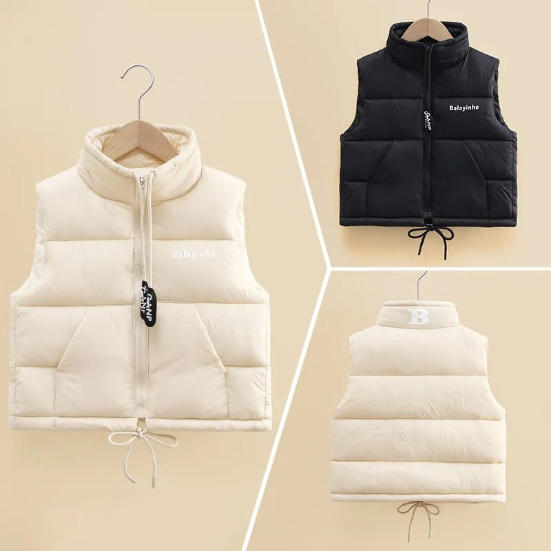 3–14 aastat sügistalvine uus, 2023. aasta lastevest poistele, tüdrukutele, lastele, paks, soe ja moes polsterdatud vest, tänavariided