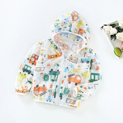 Haine noi pentru copii Jachetă pentru fete Haine drăguță de modă pentru băieți Paltoane subțiri Îmbrăcăminte de protecție solară respirabilă pentru copii Minnie Baby Top