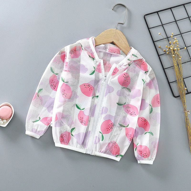 Haine noi pentru copii Jachetă pentru fete Haine drăguță de modă pentru băieți Paltoane subțiri Îmbrăcăminte de protecție solară respirabilă pentru copii Minnie Baby Top