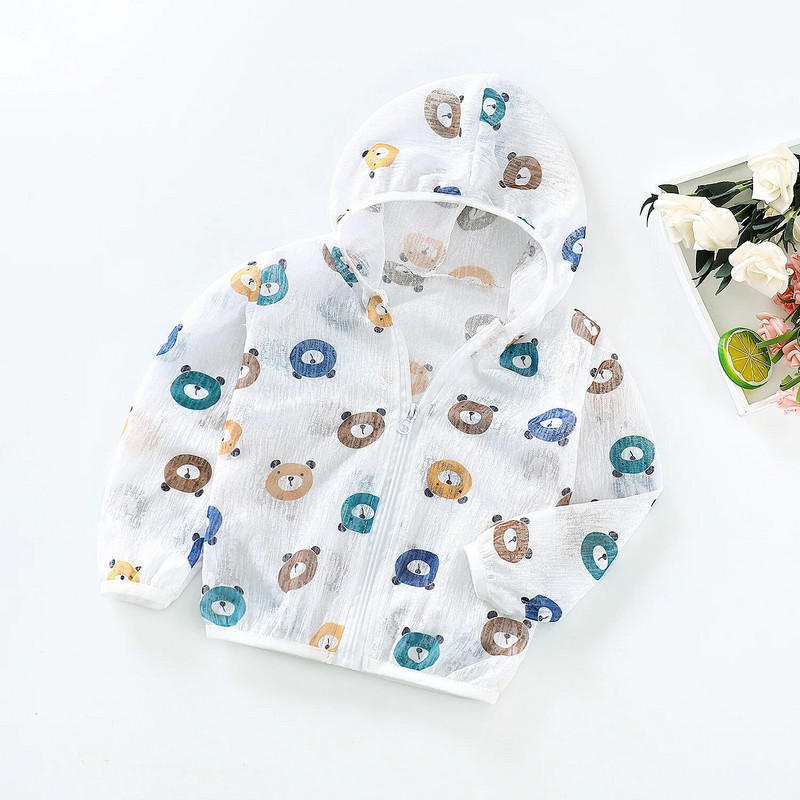 Haine noi pentru copii Jachetă pentru fete Haine drăguță de modă pentru băieți Paltoane subțiri Îmbrăcăminte de protecție solară respirabilă pentru copii Minnie Baby Top