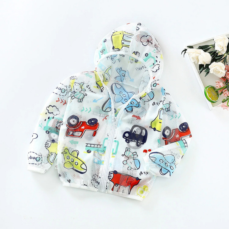 Haine noi pentru copii Jachetă pentru fete Haine drăguță de modă pentru băieți Paltoane subțiri Îmbrăcăminte de protecție solară respirabilă pentru copii Minnie Baby Top