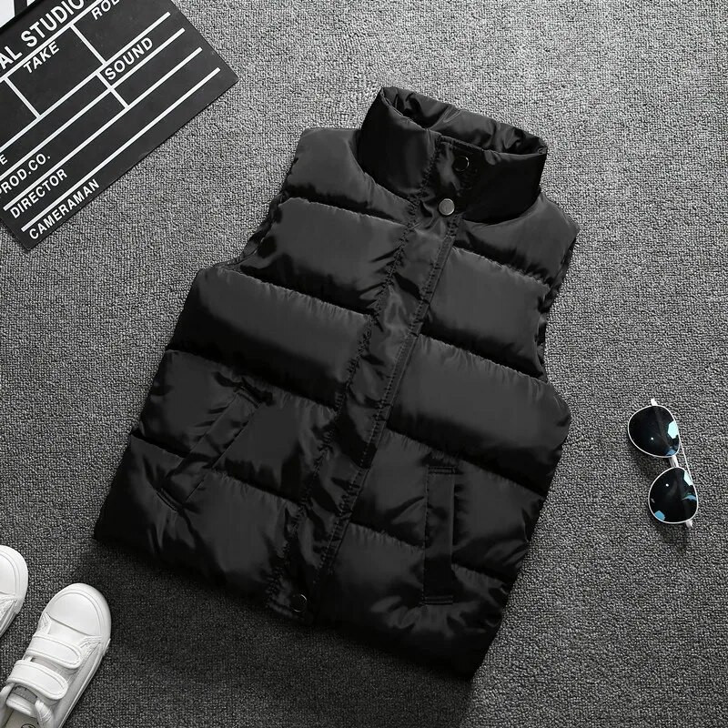 Chlapci, dievčatá, zima, jeseň, páperová vesta, detská teplá vesta, vrchné oblečenie, detská bunda pre 3, 4, 5, 6, 7, 8, 9, 10 rokov
