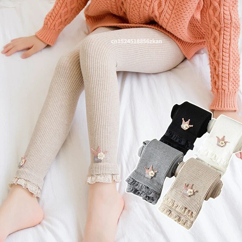 Kevad sügis Tüdrukud Retuusid Puuvillane Soe Lapsed Pikad Püksid Sametised Retuusid Elastsed Püksid Laste Retuusid 2-12a tüdrukule