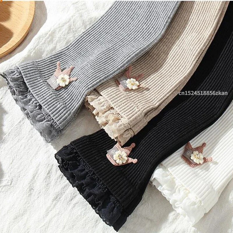 Kevad sügis Tüdrukud Retuusid Puuvillane Soe Lapsed Pikad Püksid Sametised Retuusid Elastsed Püksid Laste Retuusid 2-12a tüdrukule