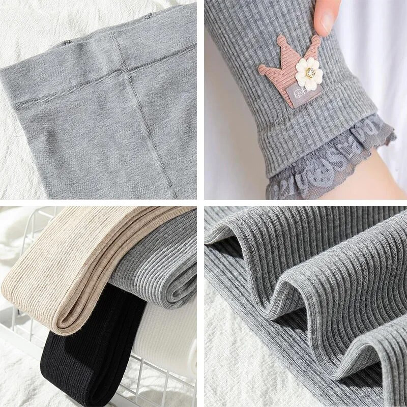 Kevad sügis Tüdrukud Retuusid Puuvillane Soe Lapsed Pikad Püksid Sametised Retuusid Elastsed Püksid Laste Retuusid 2-12a tüdrukule