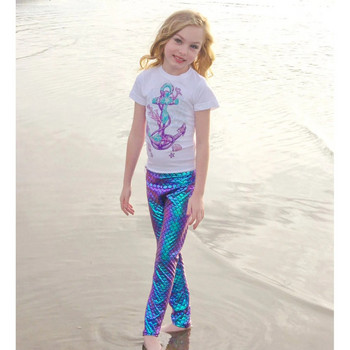 Κολάν ψαριού Παντελόνι για κορίτσια Μαλακό ελαστικό Παιδικό Κολάν Γοργόνα Κορίτσια Skinny Παντελόνι Παντελόνι Παιδικό Παντελόνι Καλοκαιρινά Ρούχα