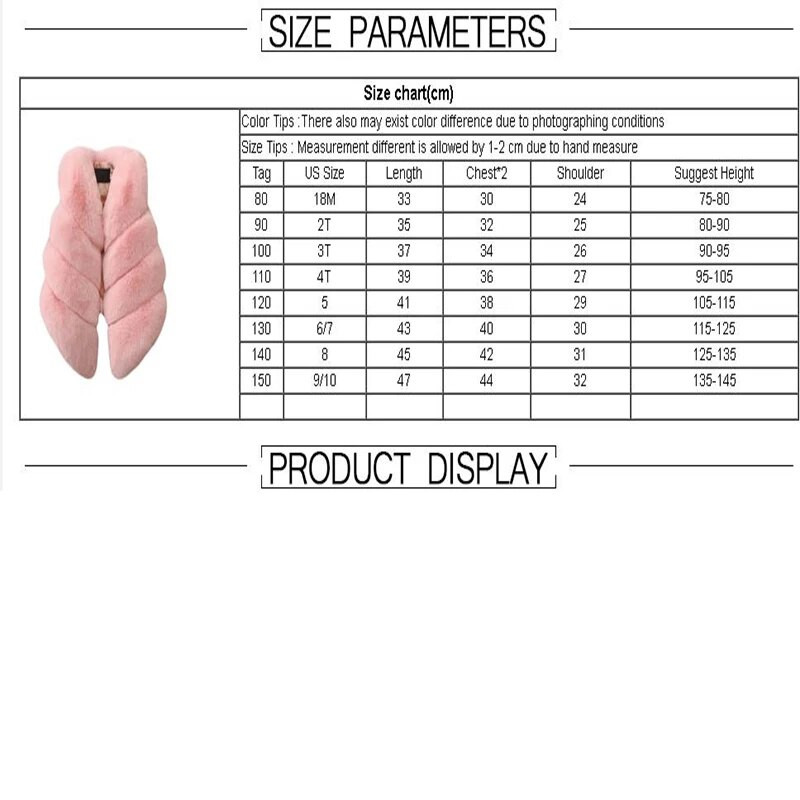 Lastele Tüdrukutele Kunstkarusnahast Vest Sügis- ja Talvine Mood Paks Soe Värvikas Vest Laste Pealisrõivad Tüdrukute jõuluriided