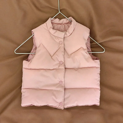 Kórejské detské teplé vesty, zimné dievčatá a chlapci, zahusťovacia vesta, vrchné oblečenie pre deti, dospievajúcich, bavlnené jednofarebné bundy, vesta pre 1-6 rokov